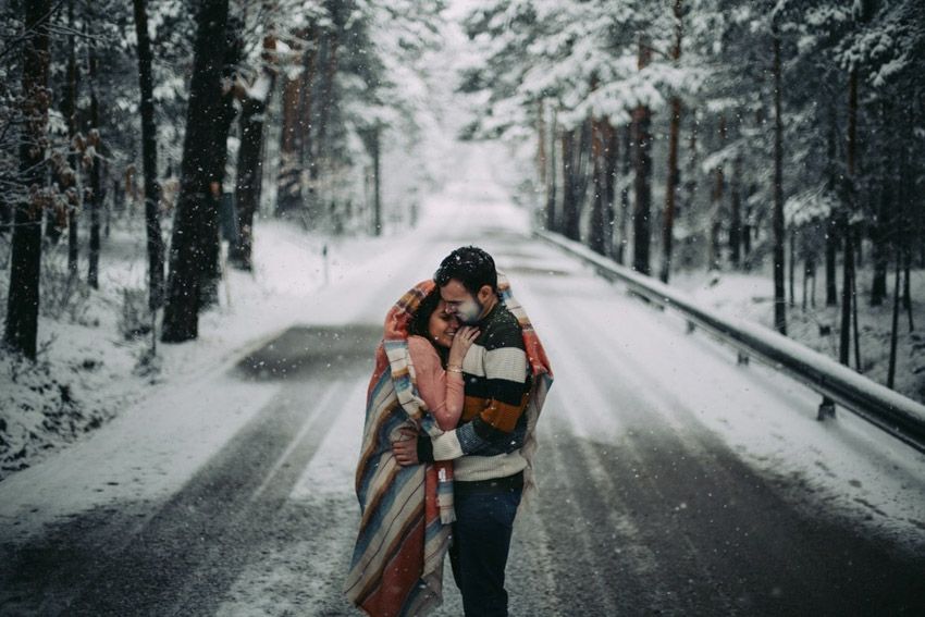 preboda bajo la nieve, preboda blanca, preboda en diciembre, preboda bonita, ruben  mejias
