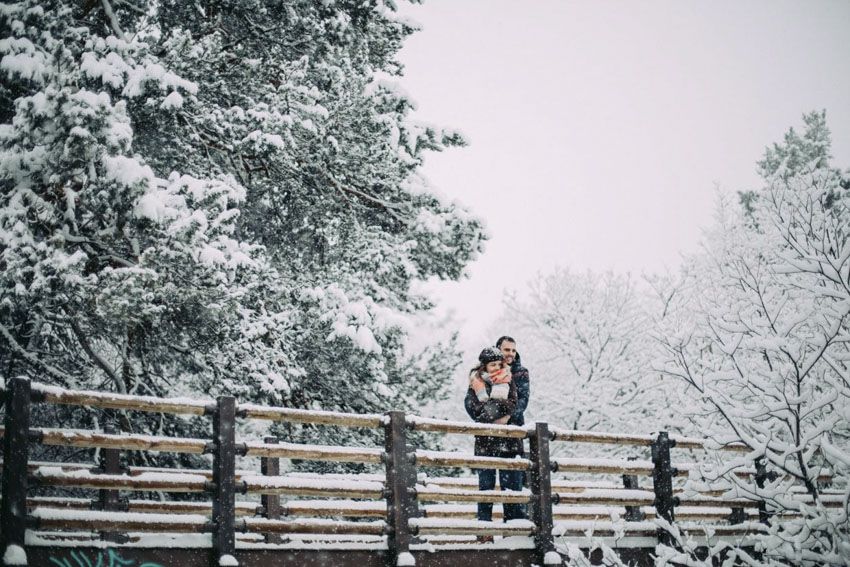 preboda bajo la nieve, preboda blanca, preboda en diciembre, preboda bonita, ruben  mejias