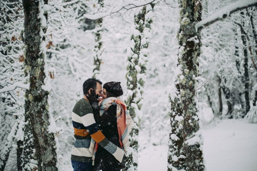 preboda bajo la nieve, preboda blanca, preboda en diciembre, preboda bonita, ruben  mejias