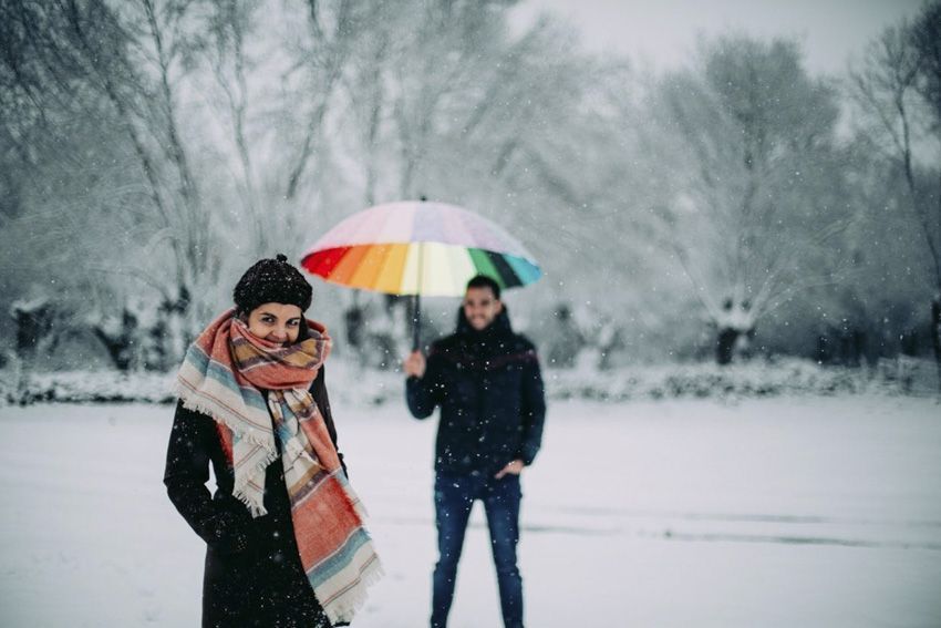 preboda bajo la nieve, preboda blanca, preboda en diciembre, preboda bonita, ruben  mejias