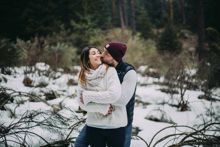 preboda nieve, preboda en invierno, reportaje de preboda, Ruben Mejias fotografo