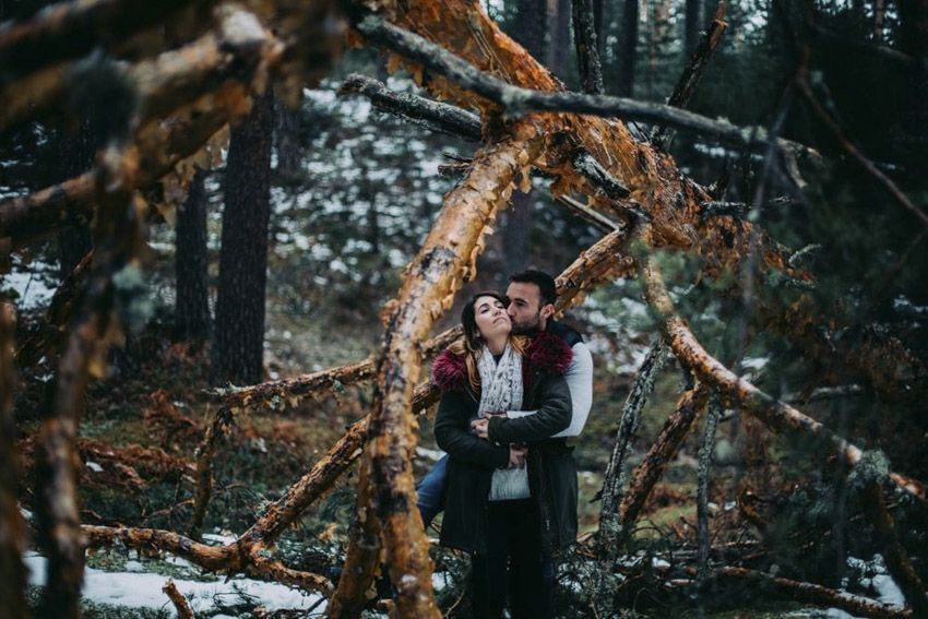 preboda nieve, preboda en invierno, reportaje de preboda, Ruben Mejias fotografo