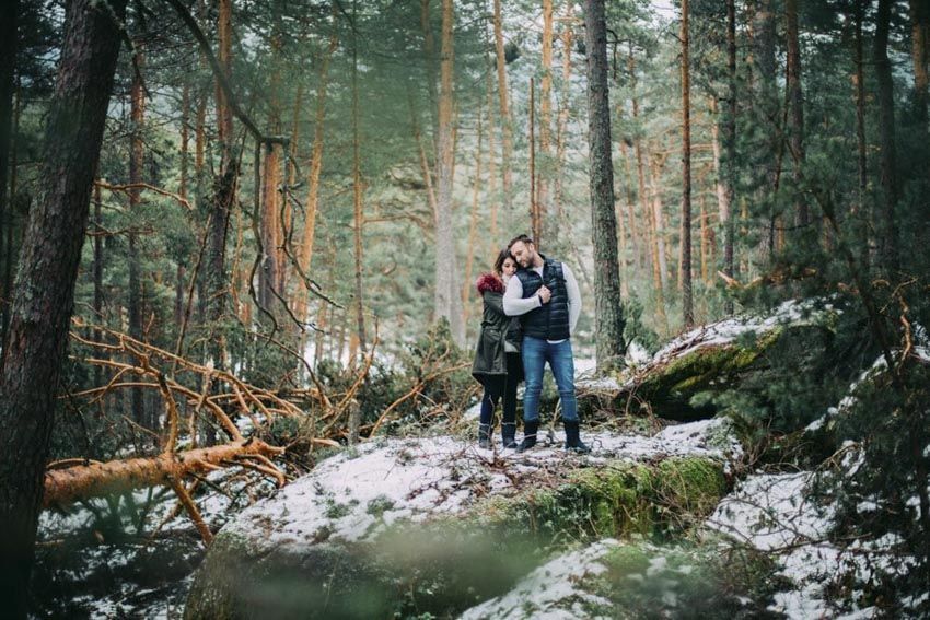 preboda nieve, preboda en invierno, reportaje de preboda, Ruben Mejias fotografo