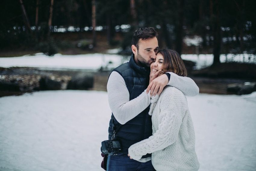 preboda nieve, preboda en invierno, reportaje de preboda, Ruben Mejias fotografo