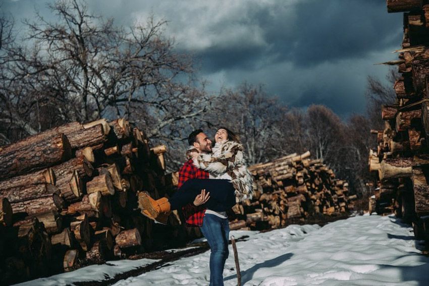preboda nieve, preboda en invierno, reportaje de preboda, Ruben Mejias fotografo