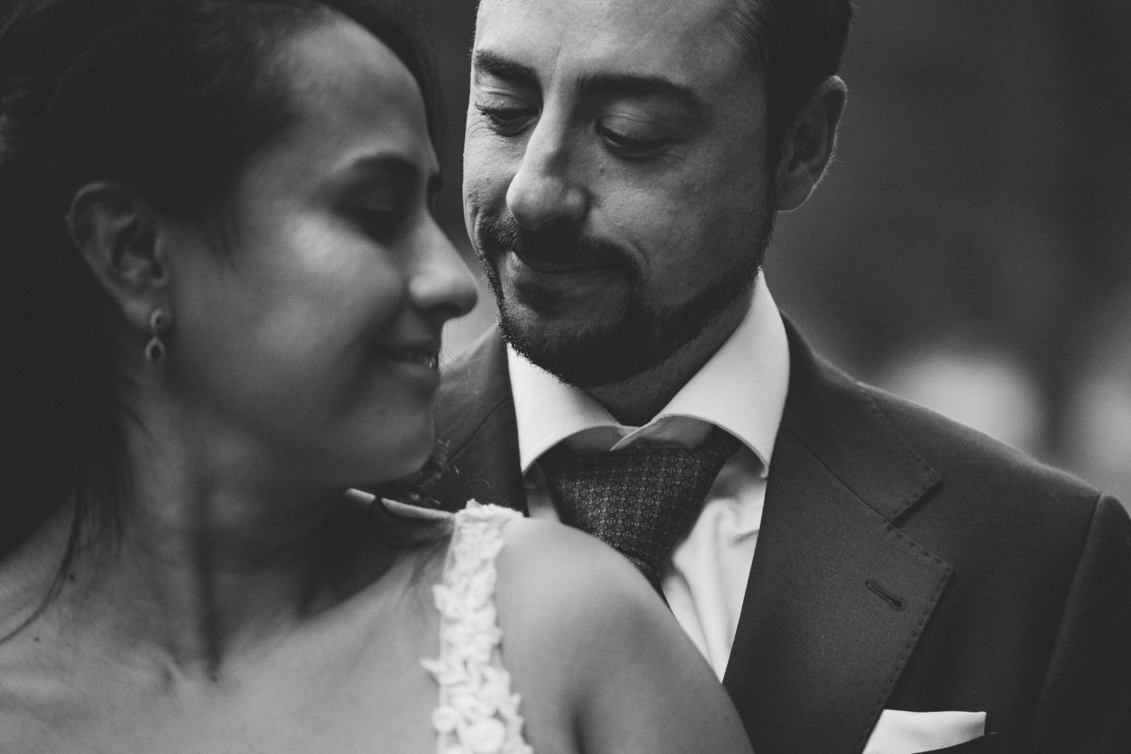 Retrato en blanco y negro de Paola y José